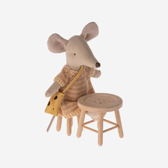 Maileg - Table and Stool Set - Mouse