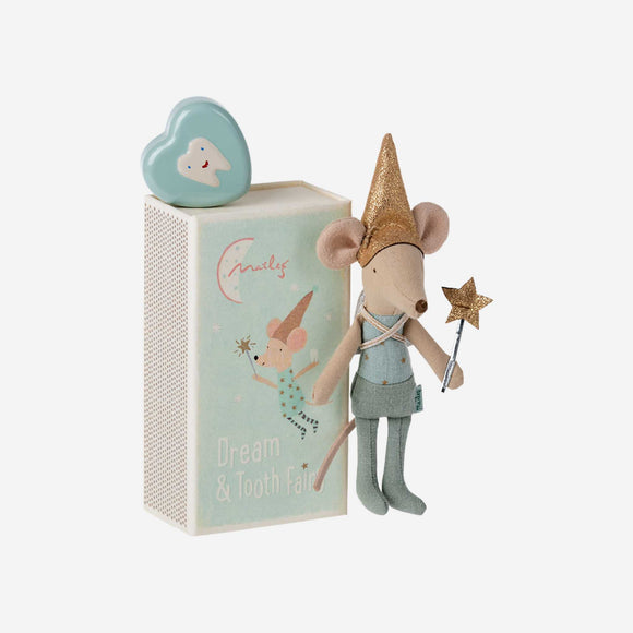 Maileg - Tooth Fairy Mouse in Matchbox - Blue
