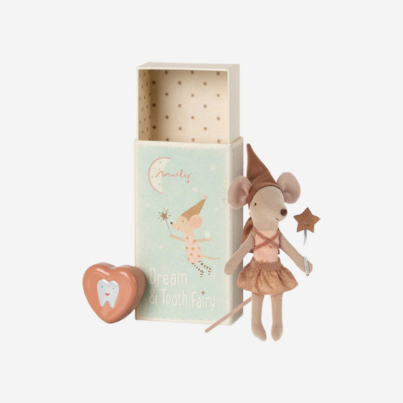 Maileg - Tooth Fairy Mouse in Matchbox - Rose