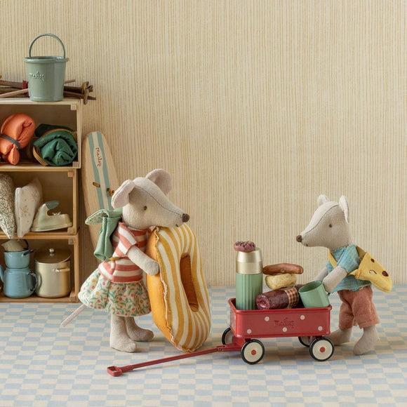 Maileg  - Wagon, Mouse - Red
