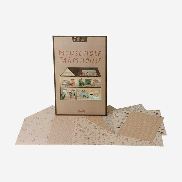 Maileg - Wallpaper - Mouse Hole Farmhouse