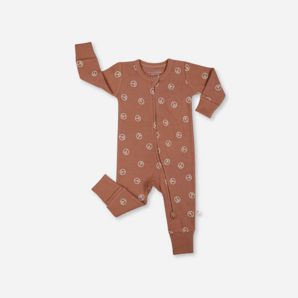 Makemake Organics - Organic 2-Way Zip Romper - Peace