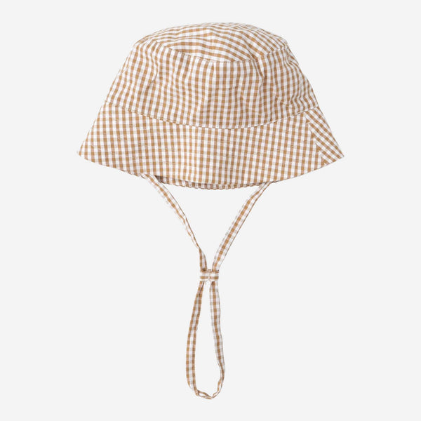 Makemake Organics - Organic Bucket Sun Hat - Caramel Check