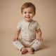 Makemake Organics - Organic Short Sleeve Zip Romper - Rodeo