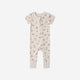 Makemake Organics - Organic Short Sleeve Zip Romper - Rodeo