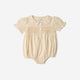 Makemake Organics - Organic Smocked Button Romper - Butter Yellow