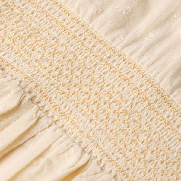 Makemake Organics - Organic Smocked Collar Dress - Butter Yellow