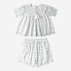 Makemake Organics - Organic Smocked Top & Shorts Set - Blue Vines