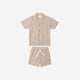 Organic Shirt & Shorts Set - Caramel Check