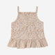 Makemake Organics - Organic Smocked Top and Bloomer Set - Caramel Check