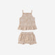 Makemake Organics - Organic Smocked Top and Bloomer Set - Caramel Check