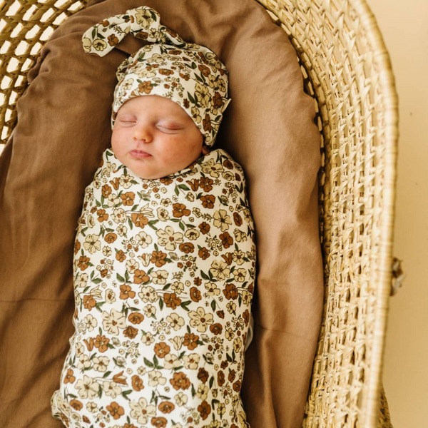 Makemake Organics - Organic Swaddle Blanket & Hat - Daffodil