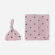 Makemake Organics - Organic Swaddle Blanket & Hat Set - Hearts