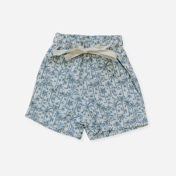 Mebie Baby - Palm Tree Linen Cotton Shorts