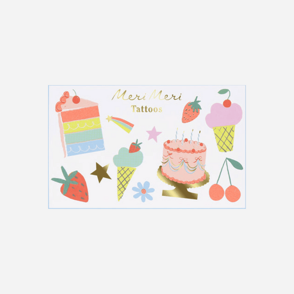 Meri Meri - Birthday Temporary Tattoos