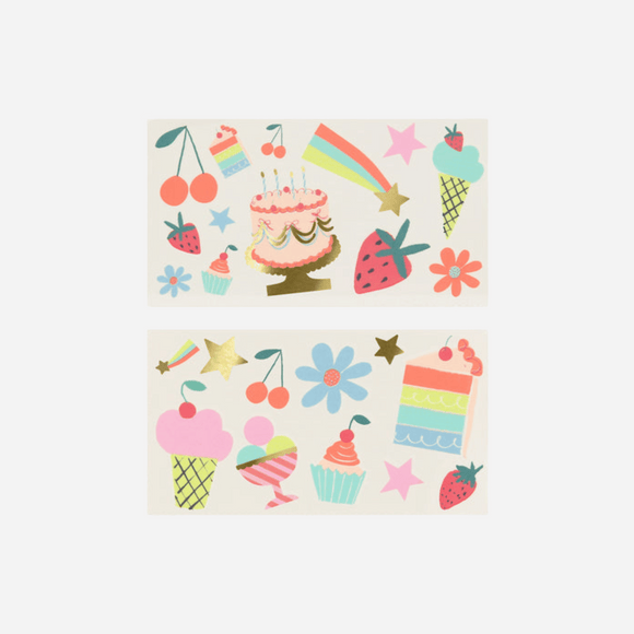 Meri Meri - Birthday Temporary Tattoos