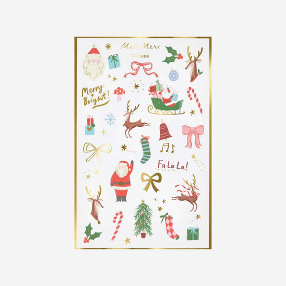 Meri Meri - Christmas Mixed Icon Temporary Tattoos