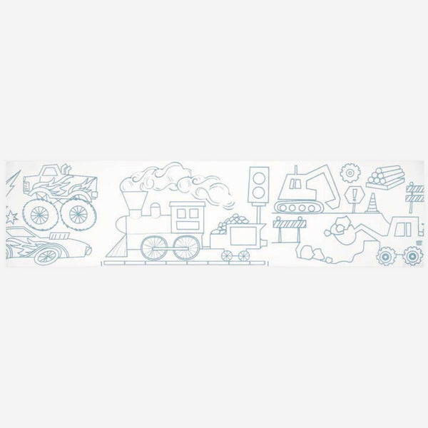 Meri Meri - Construction & Cars Colouring Roll + Crayons