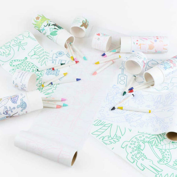 Meri Meri - Kitten Club Coloring Roll + Crayons