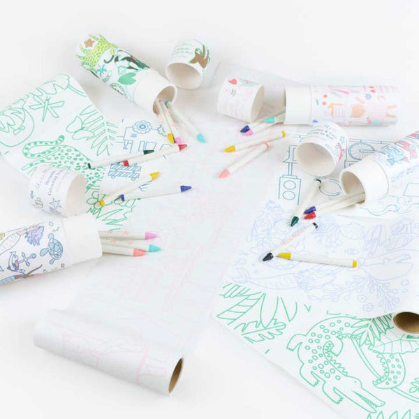 Meri Meri - Kitten Club Coloring Roll + Crayons