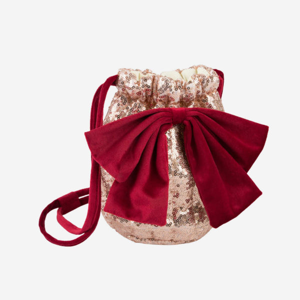 Meri Meri - Pink Sequin Bow Bag