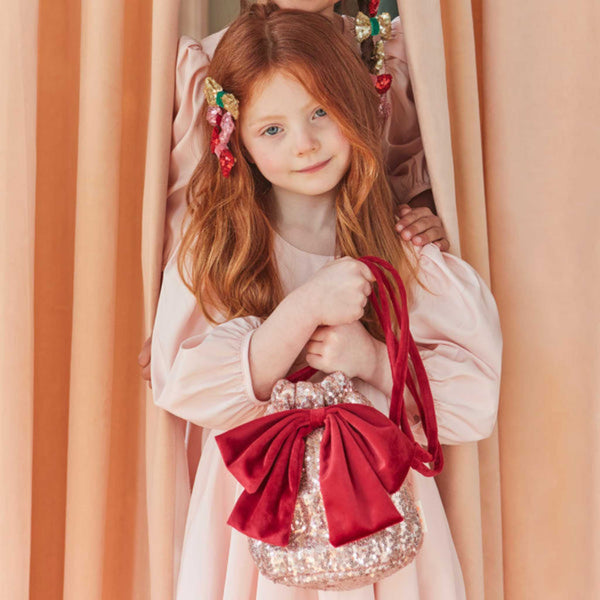 Meri Meri - Pink Sequin Bow Bag