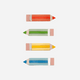Mimi & Lula - Coloring Pencil Clips - Set of 4