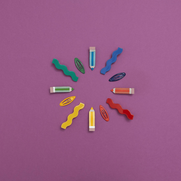Mimi & Lula - Coloring Pencil Clips - Set of 4