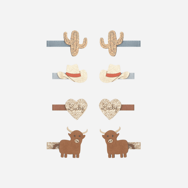 Mimi & Lula - Cowboy Mini Clips - Set of 4