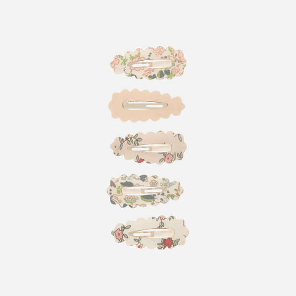 Mimi & Lula - Scalloped Floral Mini Clic Clacs - Set of 5