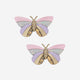Mimi & Lula - Striped Sparkle Butterfly Hair Clips