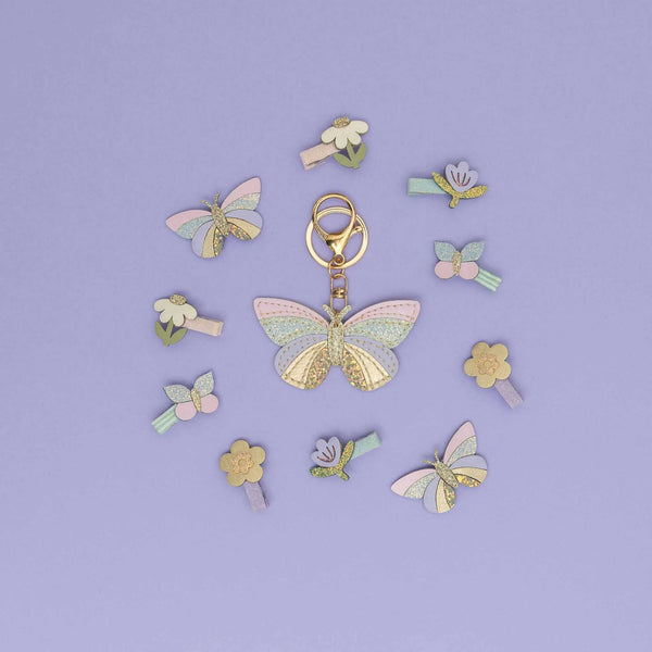 Mimi & Lula - Striped Sparkle Butterfly Hair Clips