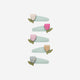 Mimi & Lula - Tulip Stripe Mini Clic Clac Hair Clips - Green