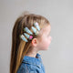 Mimi & Lula - Tulip Stripe Mini Clic Clac Hair Clips - Green