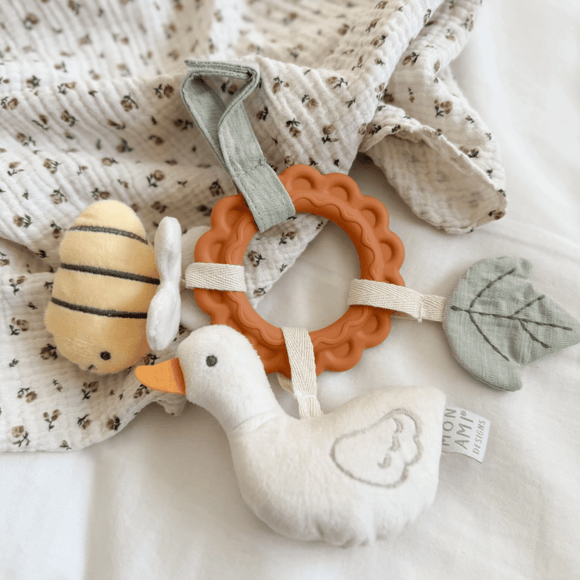 Mon Ami - Activity Ring + Teether - Goose and Friends