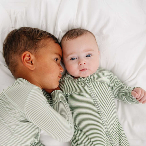 Motette - Bamboo Kids Pajama Set - Evergreen Stripe