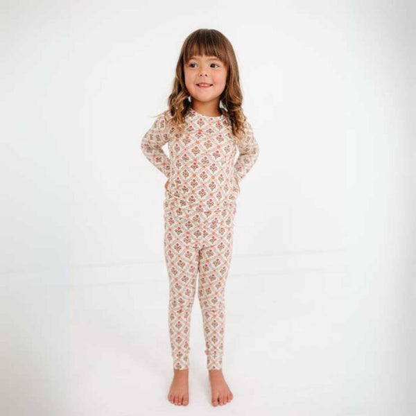 Motette - Bamboo Kids Pajama Set - Holiday Trellis