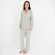 Motette - Bamboo Women's Pajama Set - Evergreen Stripe