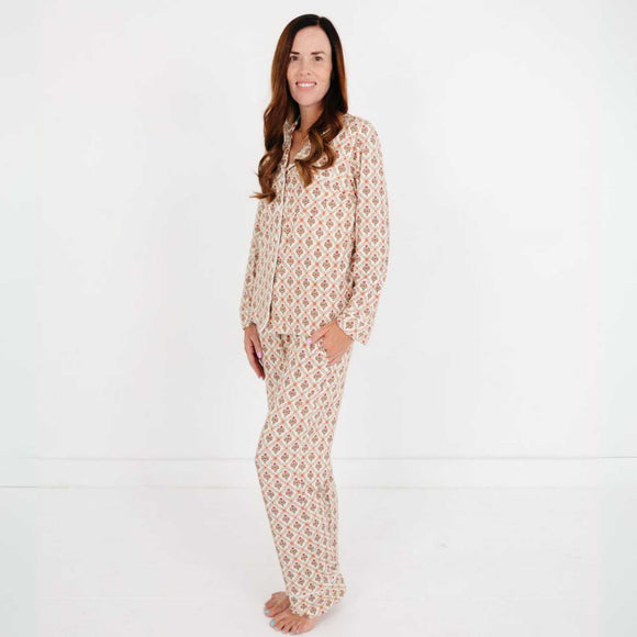 Motette - Bamboo Women's Pajama Set - Holiday Trellis