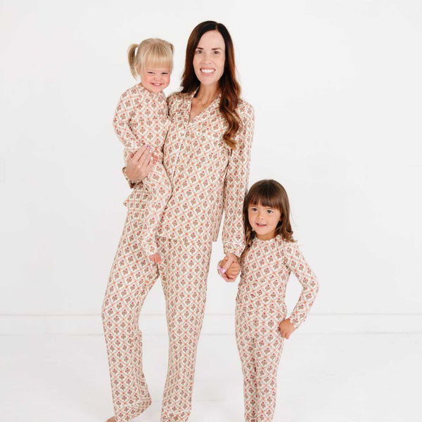 Motette - Bamboo Women's Pajama Set - Holiday Trellis