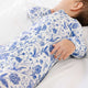 Motette - Long Sleeve Bamboo Sleeper - Porcelain Vine Cobalt