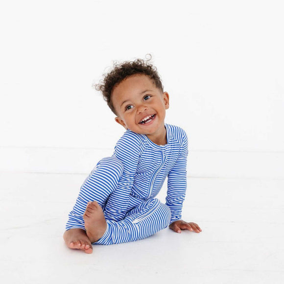 Motette - Long Sleeve Sleeper - Cobalt Stripe 