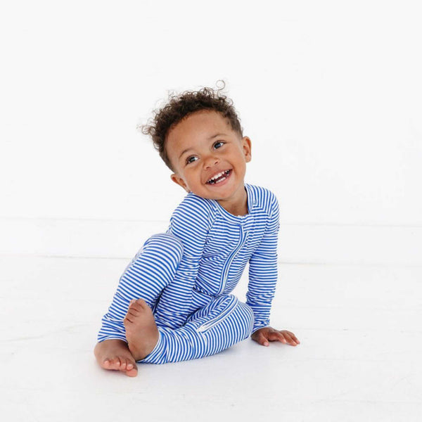 Motette - Long Sleeve Sleeper - Cobalt Stripe 