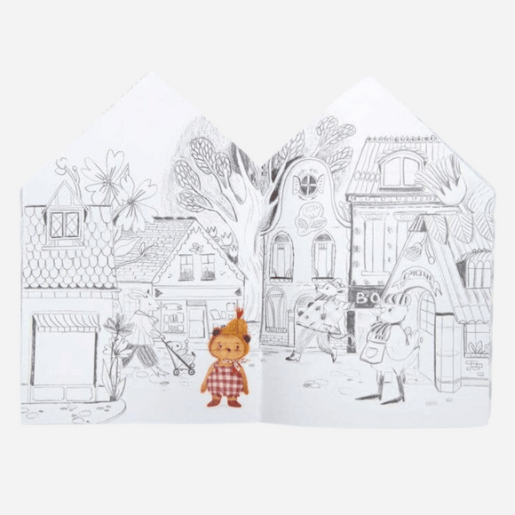 Moulin Roty - Coloring Book with Stickers - The Minouchkas