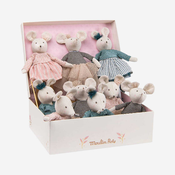 Moulin Roty - The School of Dance, Ballerina Mouse Doll - Small 