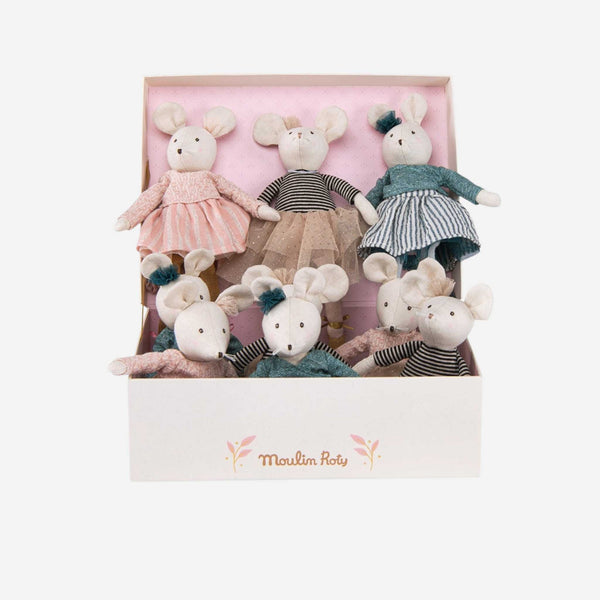 Moulin Roty - The School of Dance, Ballerina Mouse Doll - Small 