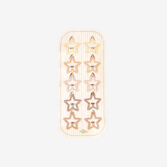 Mrs.Ertha - Glitter Starlight Hair Clips - Multicolor