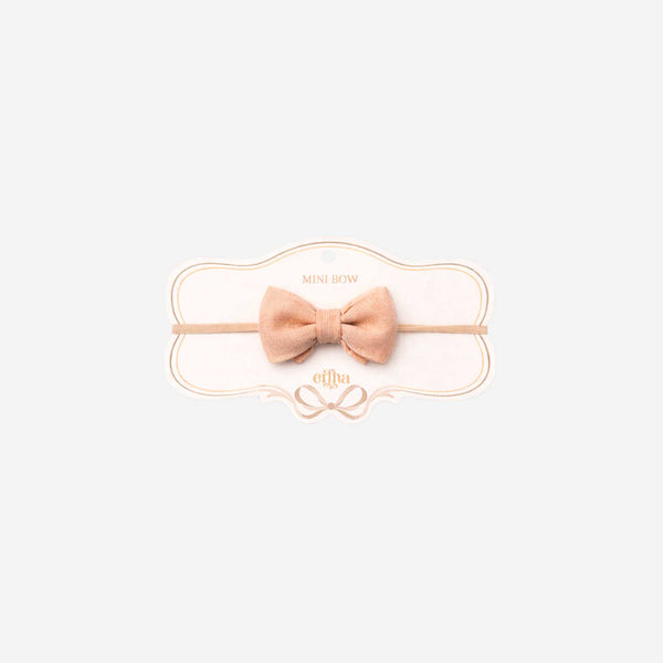 Mrs.Ertha - Little Organic Cotton Bow Headband - Blush