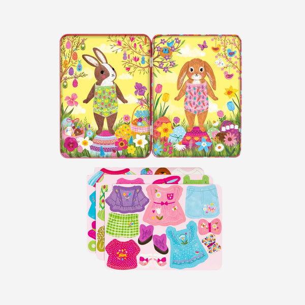 Mudpuppy - Garden Bunnies Magnetic Dress-Up