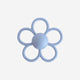Mushie - Daisy Rattle Teether - Faded Denim